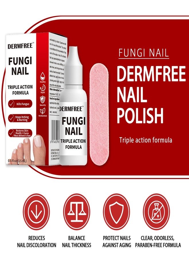 DERMFREE Fungi Nail Toenail Treatment Extra Strength,Toenail Renewal Serum, Nail Conditioning Solution for Thick&Discolored Nails, Quick-Dry Dropper, Safely & Gently for Healthier Nails, - Image 4